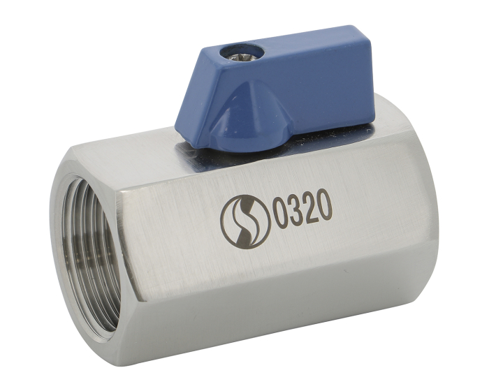 Stainless steel ball valve 732FF 1 piece body BSP 1/8''